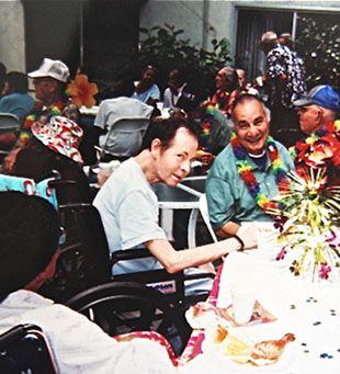 Larry Delassus, who died fighting our fight, with friends