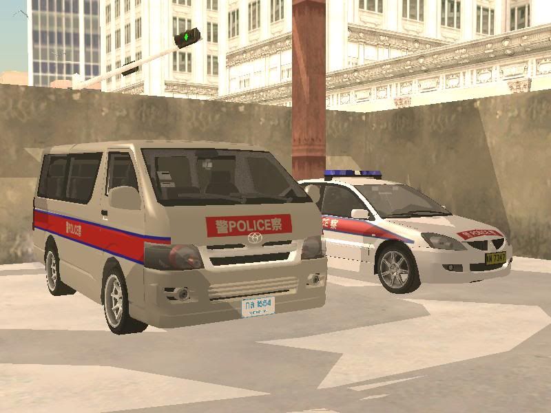 gta图 同另一架警车合照