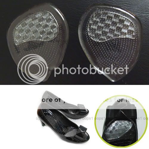 Pair gel cushion foot care shoe insole pads inserts  
