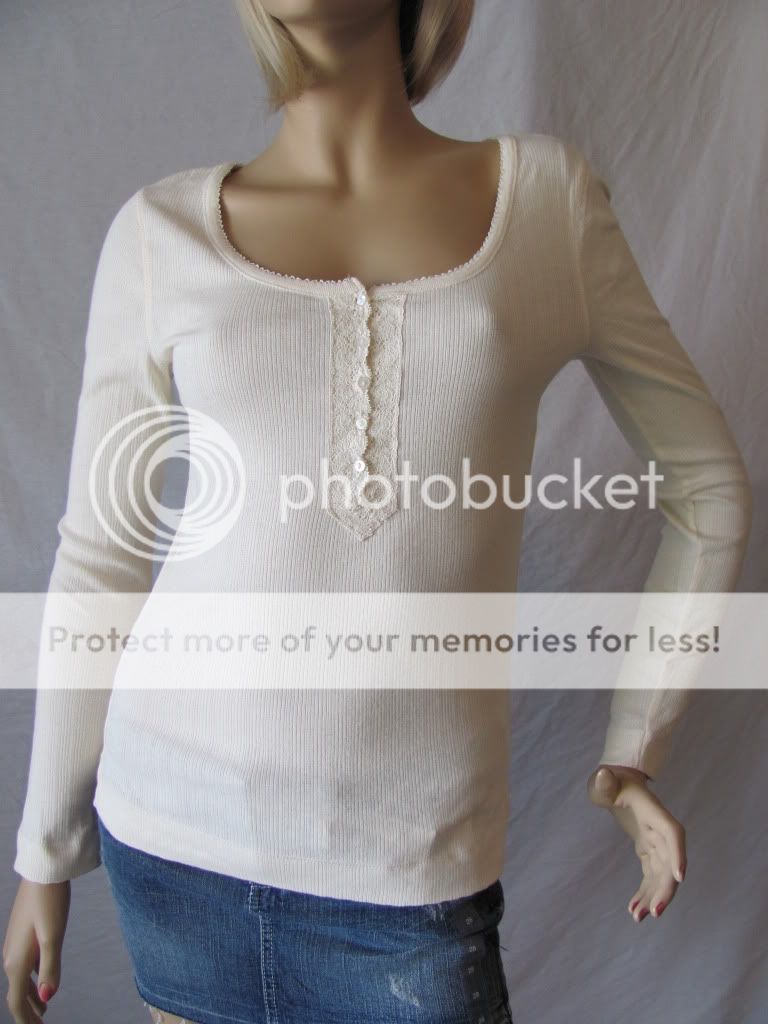 New RALPH LAUREN Ivory Scoop Shirt Top Blouse Medium M  