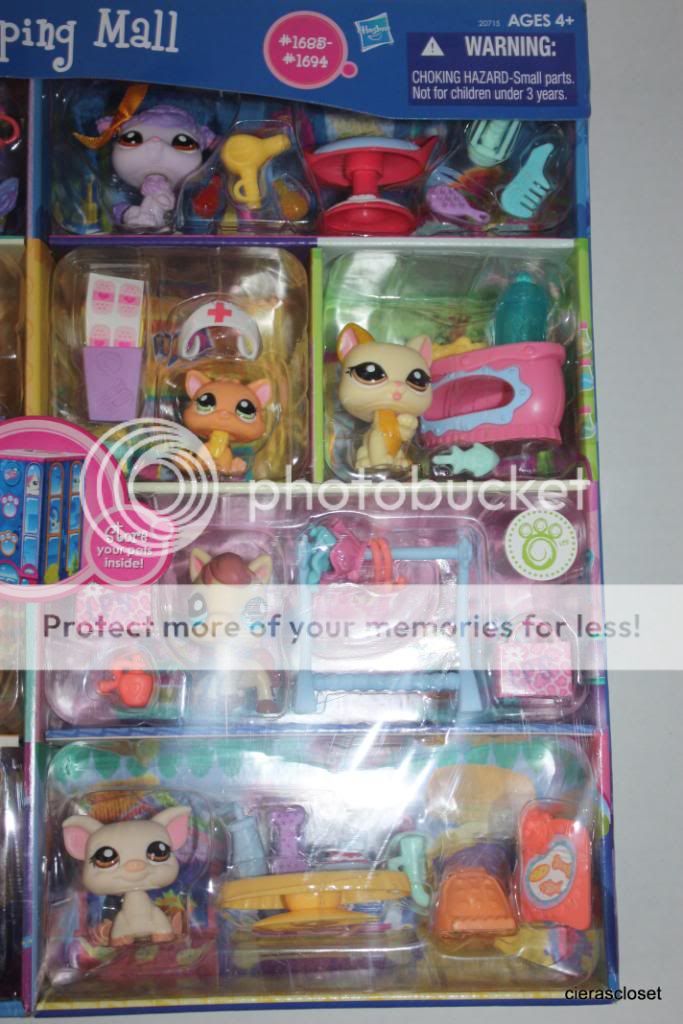 Littlest Pet Shop Shopping Mall 10++ Carry Case Accessories Bunny 