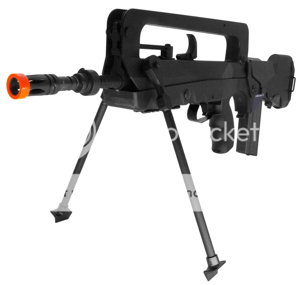 Licensed FAMAS Electric Airsoft Semi/Full Auto Rifle, 466 FPS, Bipod 