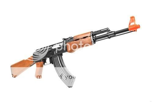 Licensed AK47 Kalashnikov High Powered Full Stock Spring Assault Rifle 